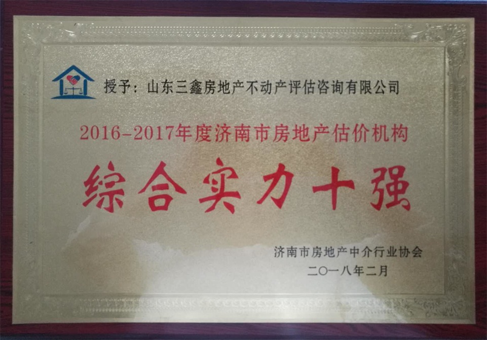 《综合实力十强》奖牌